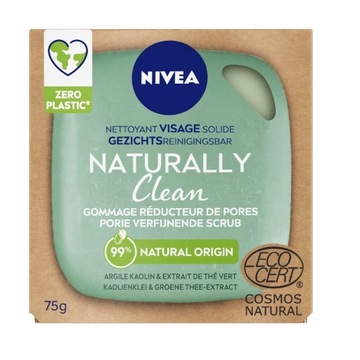 Nivea NATURALLY Clean Solid Face Cleaner Peeling w kostce 75g z Niemiec