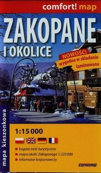 Zakopane i okolice mapa kieszonkowa 1:15 000