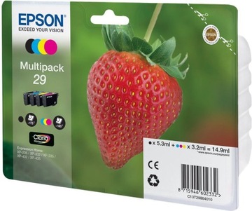 4x TUSZ EPSON 29 CMYK T2986 XP-235 XP-355 XP-445 KPL FV