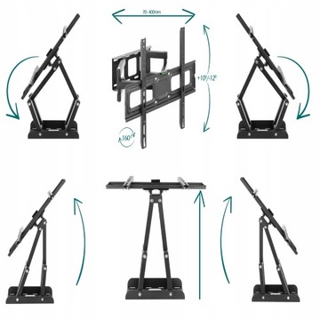 КРЕПЛЕНИЕ ДЛЯ ТЕЛЕВИЗОРА ПОДВЕСКА ДЛЯ ТВ СИЛЬНЕЕ ВРАЩАЮЩАЯСЯ 3D РЕГУЛИРОВКА 25–70 ДЮЙМОВ