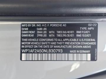 Porsche Macan SUV Facelifting II 2.9 GTS 440KM 2022 PORSCHE Macan GTS, V6 2.9l benzyna 440KM Przebieg:39, 856km Dokumentacja, zdjęcie 38