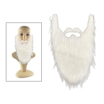Akcesoria do kostiumów z długą brodą Dorosłe dzieci Halloween Wąsy na biało