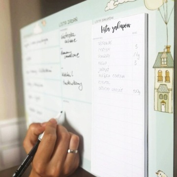 Магнитный блокнот-список покупок на холодильник, 50 листов, много места.