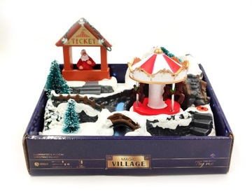 Волшебная деревня, движущаяся светодиодная рождественская сцена