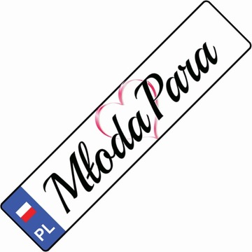 Tablica slubna do ramek rejestracyjnych wzory UV