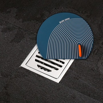 Крышка сливного отверстия в полу Универсальная синяя ванная комната