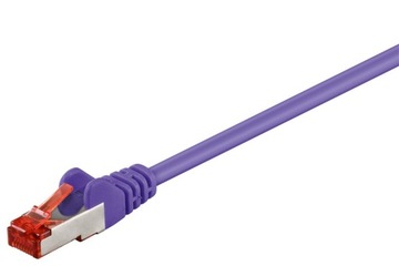 Kabel sieciowy LAN S/FTP CAT 6 RJ45 Fioletowy 0.15m