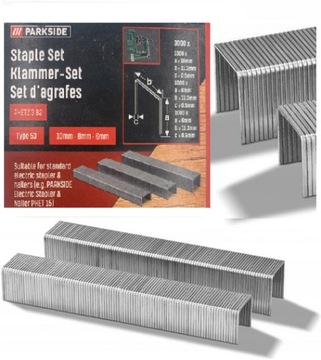 Zszywki parkside typ 53 6/8/10 mm 3000 SZTUK do PHET 15 PAT 4 PAT 12