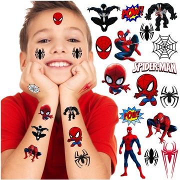 TATUAŻE DLA DZIECI SPIDERMAN TYMCZASOWE ZMYWALNE
