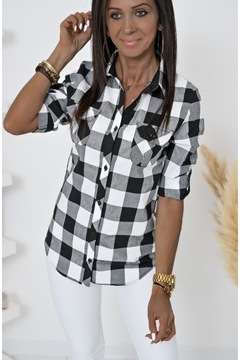 ВЕСЕННЯЯ СЛУЧАЙНАЯ РУБАШКА В КЛЕТКУ NESSI! WZ.1 XXL