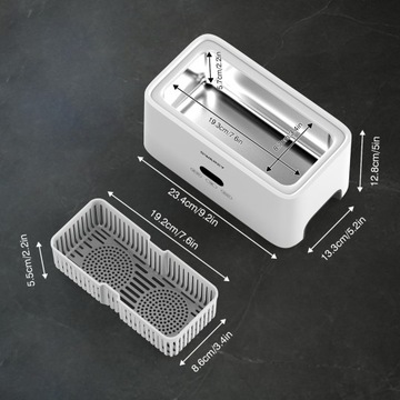 Ультразвуковой очиститель 1000 мл для стальных ювелирных изделий и т. д.