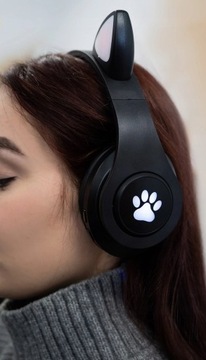 НАУШНИКИ ДЛЯ ДЕТЕЙ BLUETOOTH LED RGB CAT EARS