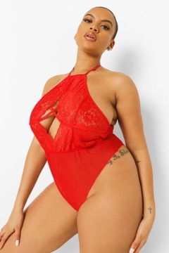 BOOHOO KORONKOWE BODY GŁĘBOKI DEKOLT 2RI NG2__46