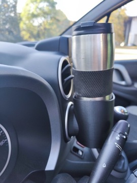 Cupholder na napoje + Uchwyt na telefon ZESTAW BERLINGO PARTNER Czarny Mat