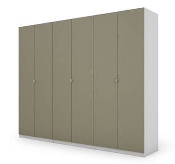 Szafa 282 cm 6 Drzwiowa z szufladami Garderoba Premium Elegancka EUKALIPTUS