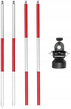 MINI PRYZMAT LUSTRO DALMIERCZE GEODEZYJNE Z TYCZKĄ SREBRNA POWŁOKA ŚR. 3,5