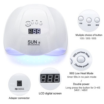 LAMPA do hybryd żeli SUN 54W wyświetlacz cyfrowy