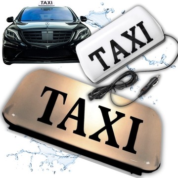 LAMPA KOGUT TAXI LED SZPAKÓWKA TAKSÓWKA NA MAGNES do 180 km/h Z WTYCZKĄ