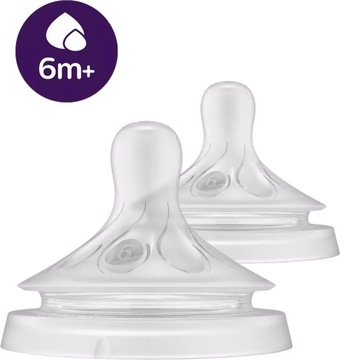AVENT Responsywny smoczek na butelkę NATURAL gęsty