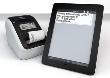 Принтер Brother QL-820NWB, два цвета