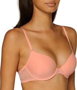 Biustonosz czarny push-up Sloggi Zero Lace WHUM Push-up Bra r. 70B
