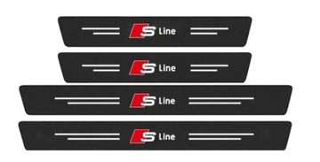 НАКЛАДКИ AUDI SLINE ЗАЩИТНЫЕ НАКЛЕЙКИ ИЗ ФОЛЬГИ НАБОР СИГНАЛЬНЫХ КРЫШЕК 4 шт.