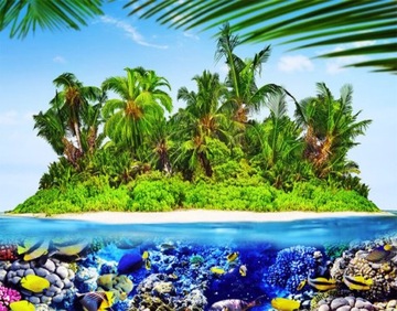 Puzzle Drewniane Dwustronne – Wyspa Palm M