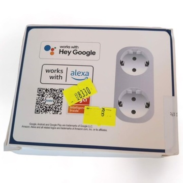 Интеллектуальный сетевой разветвитель 2 розетки 16А