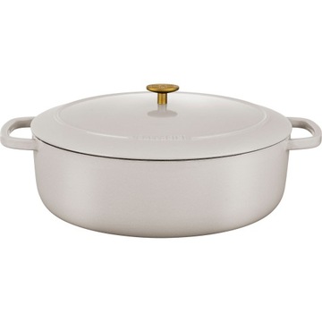 Овальный чугунный горшок Ballarini Bellamonte, цвет слоновой кости, 7,5 л.