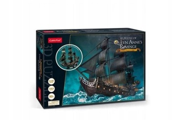PUZZLE 3D LED OKRĘT ZEMSTA KRÓLOWEJ ANNY 20522