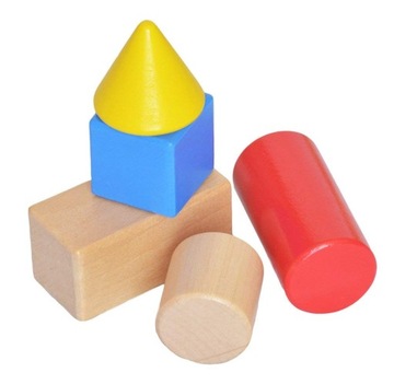 Tooky TOY Деревянные разноцветные кубики F