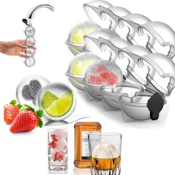 Foremka KULE LODU 4 LODOWE KULE do drinków WHISKY