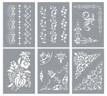 Szablony Decoupage szablon A4 wielorazowy