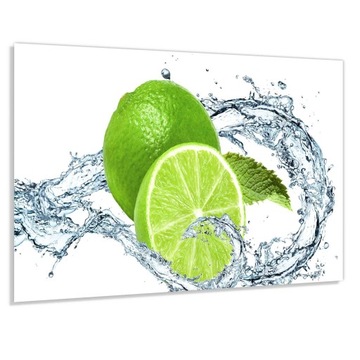 Panel szklany hartowany 60x40 Limonki w wodzie