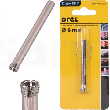 WIERTŁO DIAMENTOWE 6 mm OTWORNICA GRESU CERAMIKI