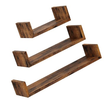 ZESTAW 3 PÓŁEK ŚCIENNYCH = SALON SYPIALNIA GABINET