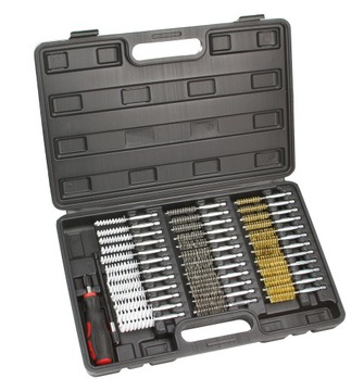 НАБОР ЩЕТКОВ ДЛЯ ФОРСУНОК НЕЙЛОН СТАЛЬ ЛАТУНЬ 38 ЭЛЕМЕНТОВ