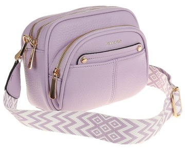 CHARRO Elegancka Torebka Damska kuferek listonoszka CH966914 Purple