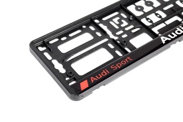 РАМКА ЛОГОТИПА AUDI SPORT КРАСНАЯ НОМЕРНЫЕ ЗНАКИ