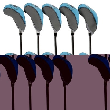 Набор из 10 железных чехлов на голову для гольфа. Гибридное покрытие для