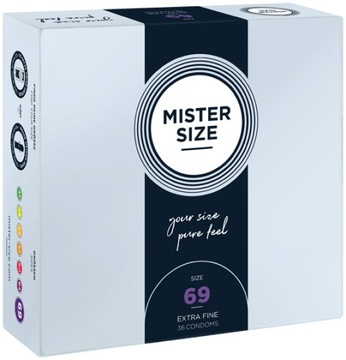 MISTER SIZE 69 dopasowane Prezerwatywy obwód 36szt