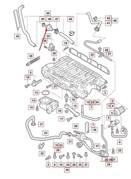 VW EOS Вакуумный обратный клапан 058905291N