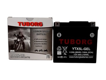 AKUMULATOR TUBORG YTX5L-GEL 12V 4AH 100A