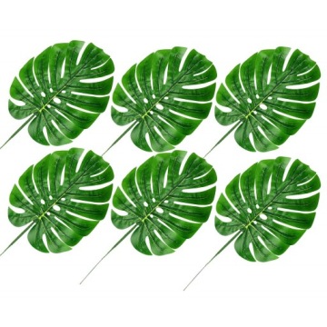 ЛИСТЬЯ ИСКУССТВЕННЫЙ МОНСТР БОЛЬШИЕ 6 ШТ. XXL ДЕКОРАТИВНЫЙ КРЕМ ДЕКОРАТИВНЫЕ ЦВЕТЫ