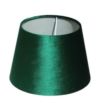 ABAŻUR STOŻEK CIEMNO ZIELONY WELUROWY 25CM