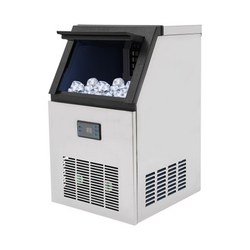 Komercyjna kostkarka do lodu W pełni automatyczna maszyna do lodu ze stali nierdzewnej 75 kg/24h