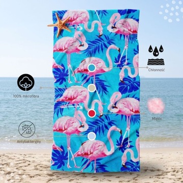 БОЛЬШОЕ БЫСТРОСЫХАЮЩЕЕ ПЛЯЖНОЕ ПОЛОТЕНЦЕ 90Х170, МИКРОФИБРА, XL УЗОРЫ %