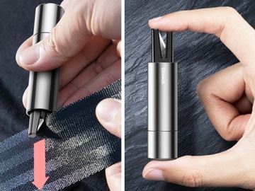 АВТОМОБИЛЬНЫЙ СПАСАТЕЛЬНЫЙ КОМПЛЕКТ BASEUS МОЛОТОК ОКОННЫЙ МОЛОТОК НОЖ РЕЗКА ДЛЯ РЕМНЯ БЕЗОПАСНОСТИ