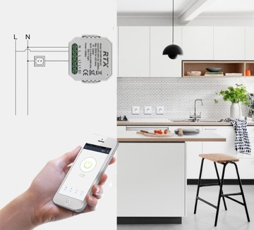 TUYA Встраиваемый Wi-Fi-передатчик ИЗМЕРЕНИЕ ЭНЕРГИИ