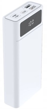 Power Bank 40000 мАч, 2xUSB USB-C, белый, быстрый PD QC